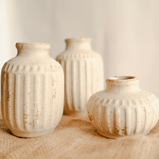 The Rustic Pottery family-Set of 3