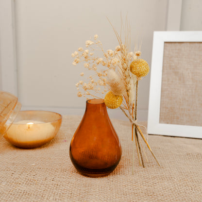 Rustic Meadow Floral Vase with Dried Flowers | Boho Home Décor Vase