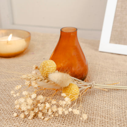 Rustic Meadow Floral Vase with Dried Flowers | Boho Home Décor Vase