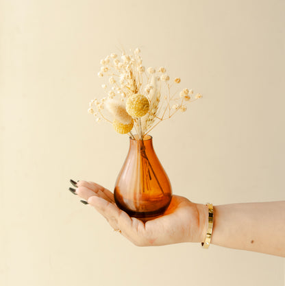 Rustic Meadow Floral Vase with Dried Flowers | Boho Home Décor Vase