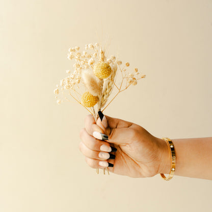 Rustic Meadow Floral Vase with Dried Flowers | Boho Home Décor Vase