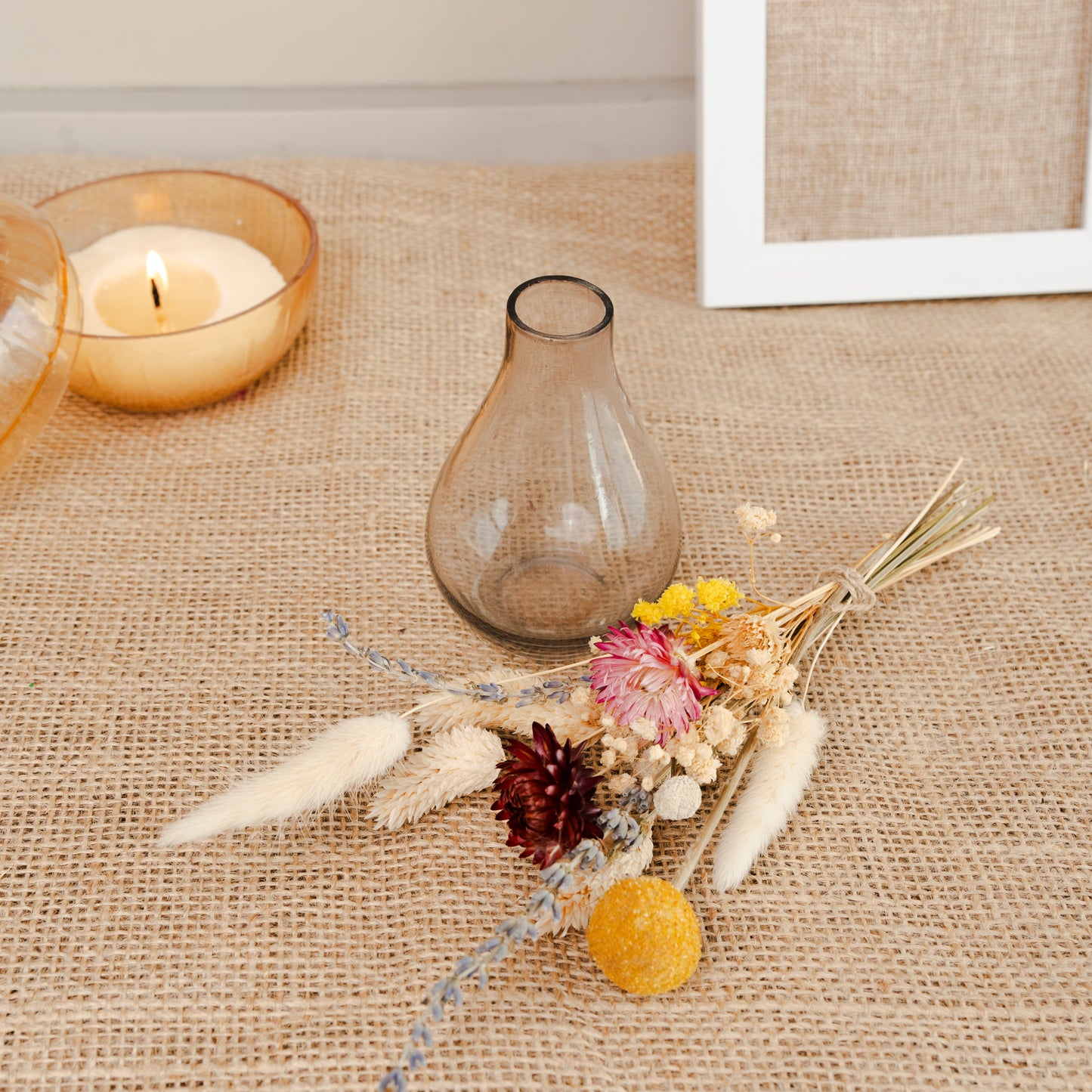 Crystal Aroma Garden Reed Diffuser Set | Home Fragrance & Dried Flowers