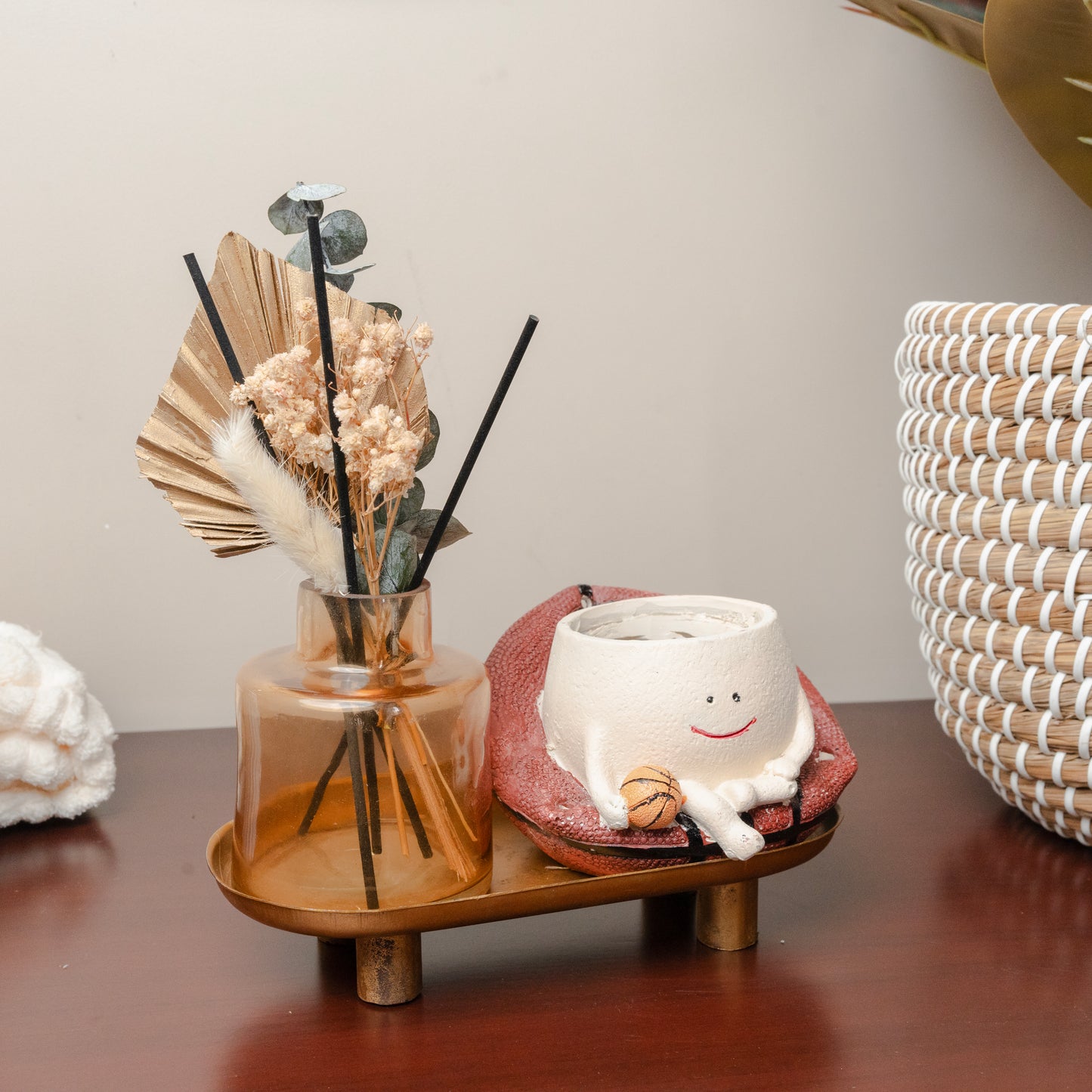 Earth Essence Reed Diffuser Garden Set | Home Fragrance & Dried Flowers.