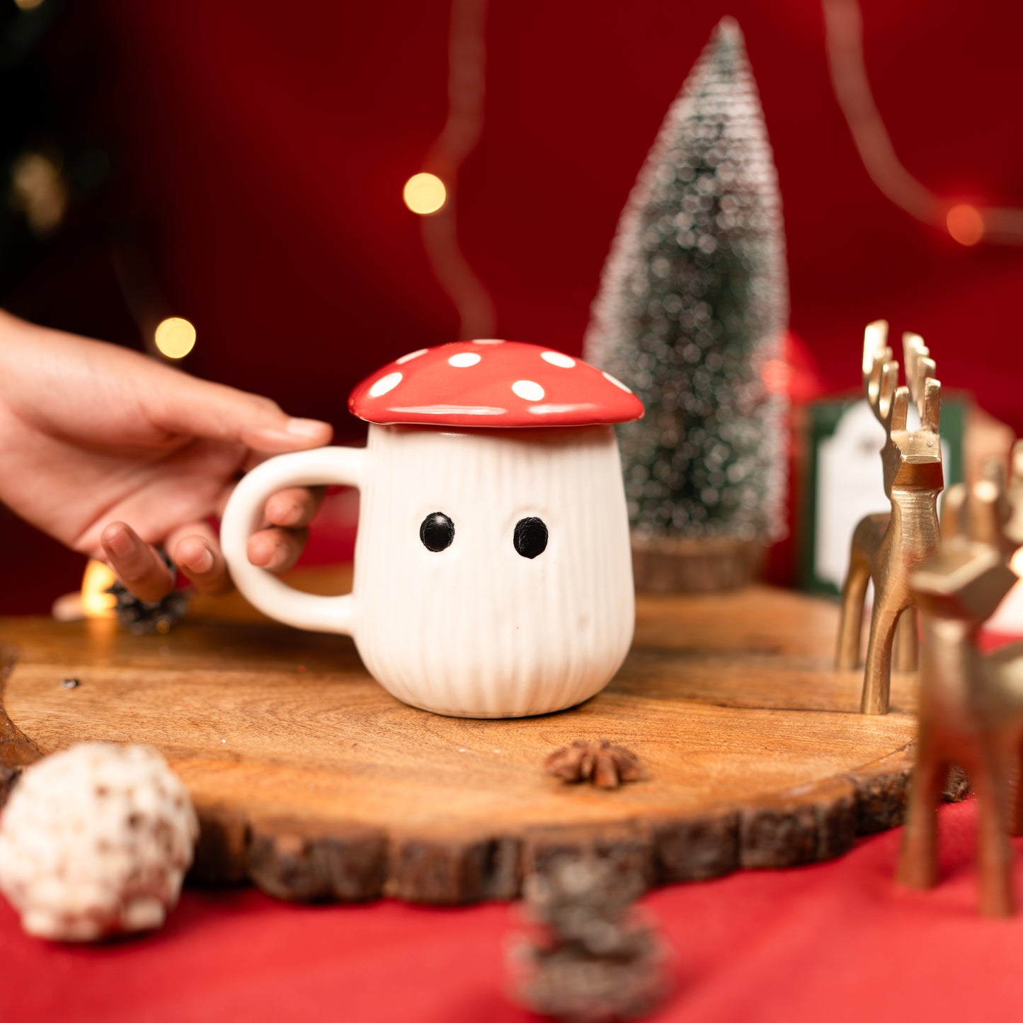 Shroom Sip Mug- Red