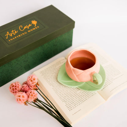 Tulip charm cup saucer-Pink