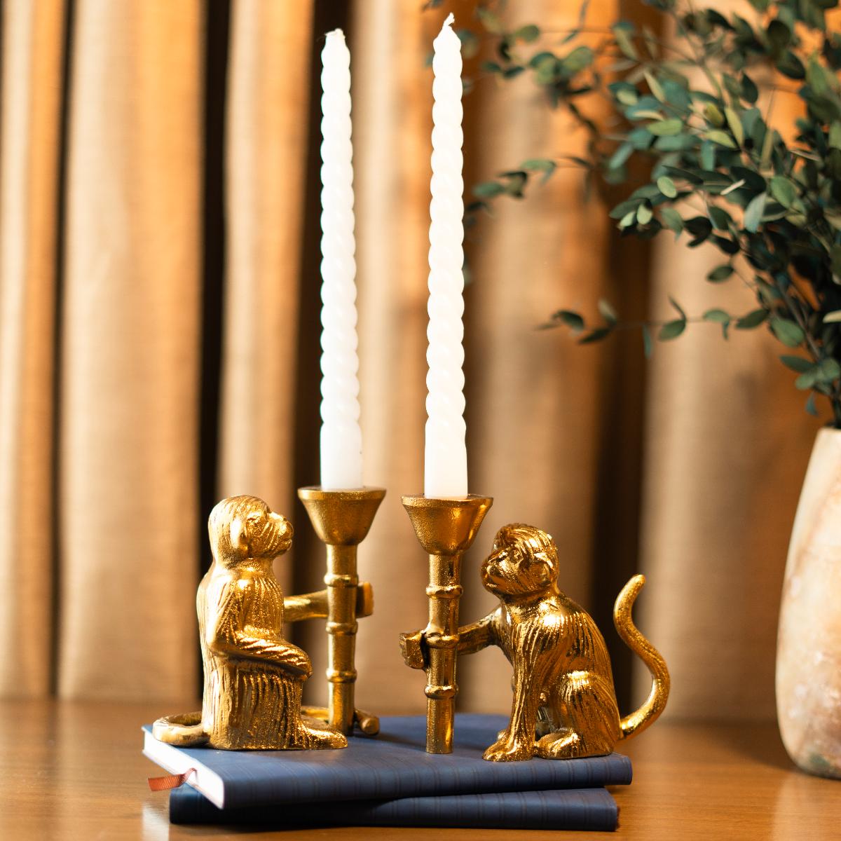 Monkey Mischief Candle holder set of 2