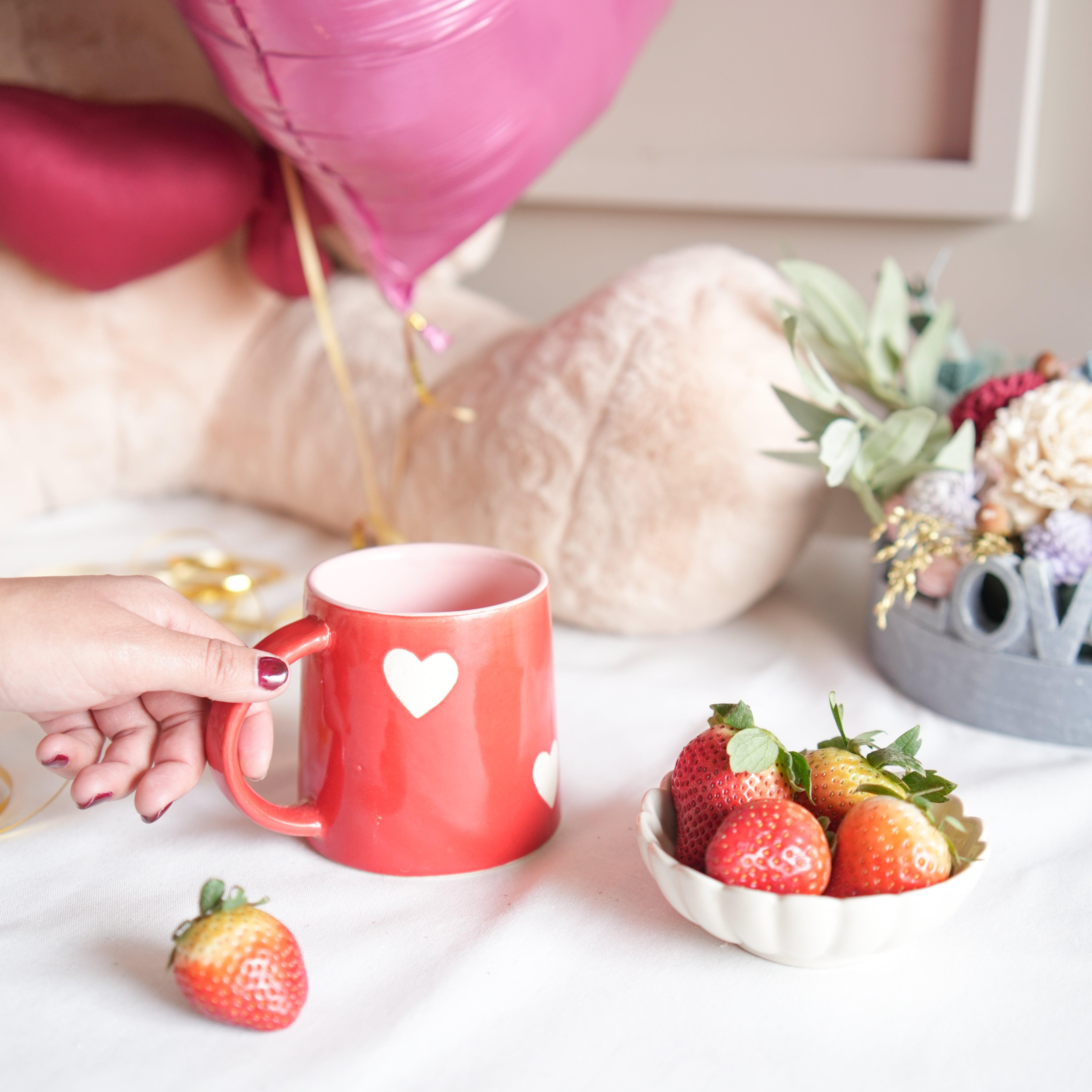 Red heart Coffee mug