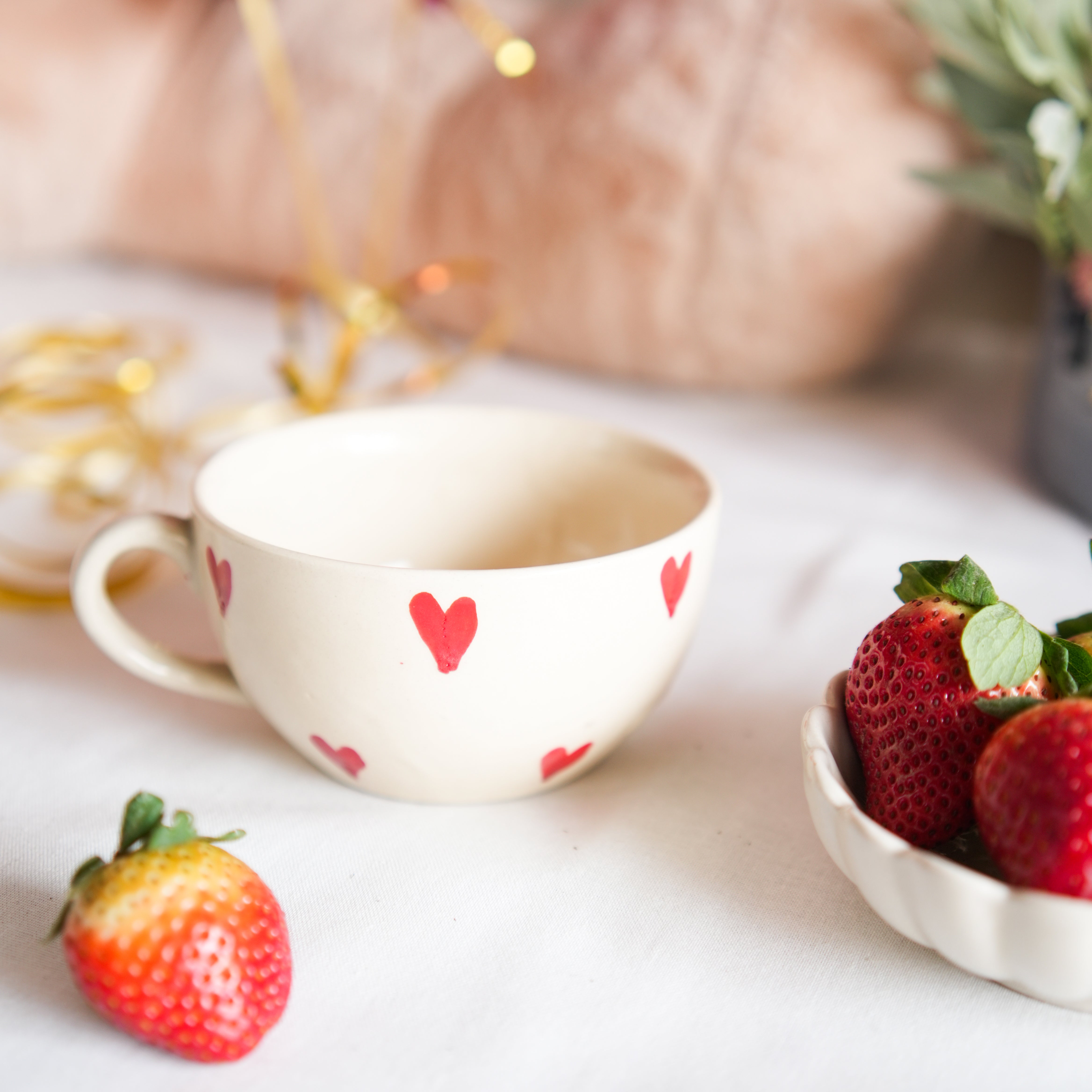 Heart cappichino mug