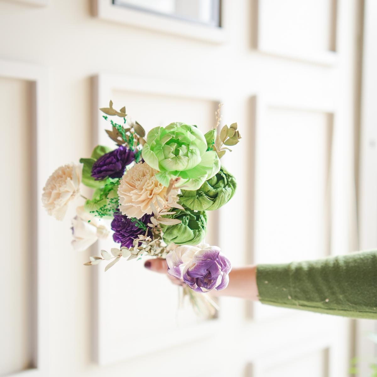 Marigold vase with Botanical bunch