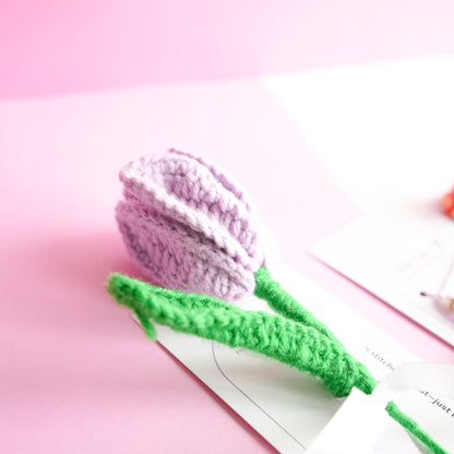 Handcrafted Tulip crochet Rakhi hamper (Light Purple)