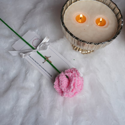 Pink Carnation Crochet Flower – Handcrafted Forever Floral Décor | ArteCasa