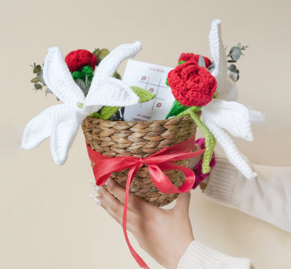 Rustic Romance Bamboo Basket – Handcrafted Floral Gift Hamper | ArteCasa