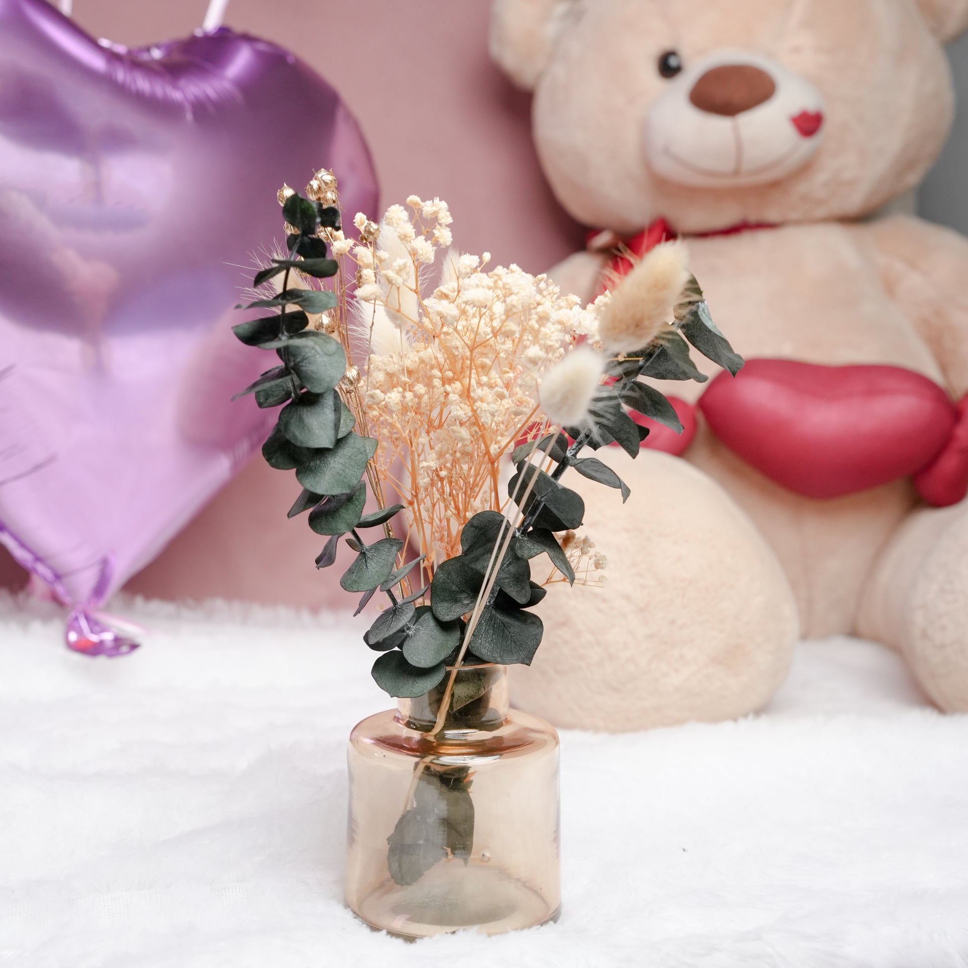 Little Blossom Vase gift box  – Glass Vase with Dried Flowers - https://artecasa.in/