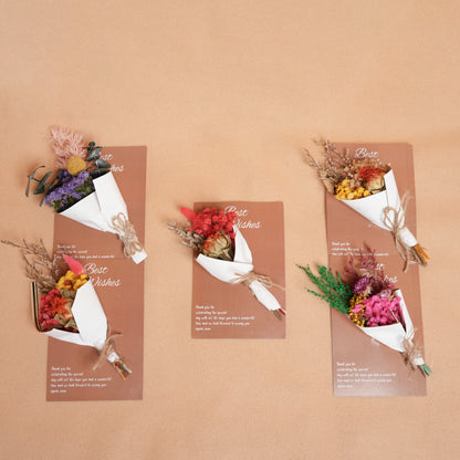 everlasting flowers greeting card set with dried flowers