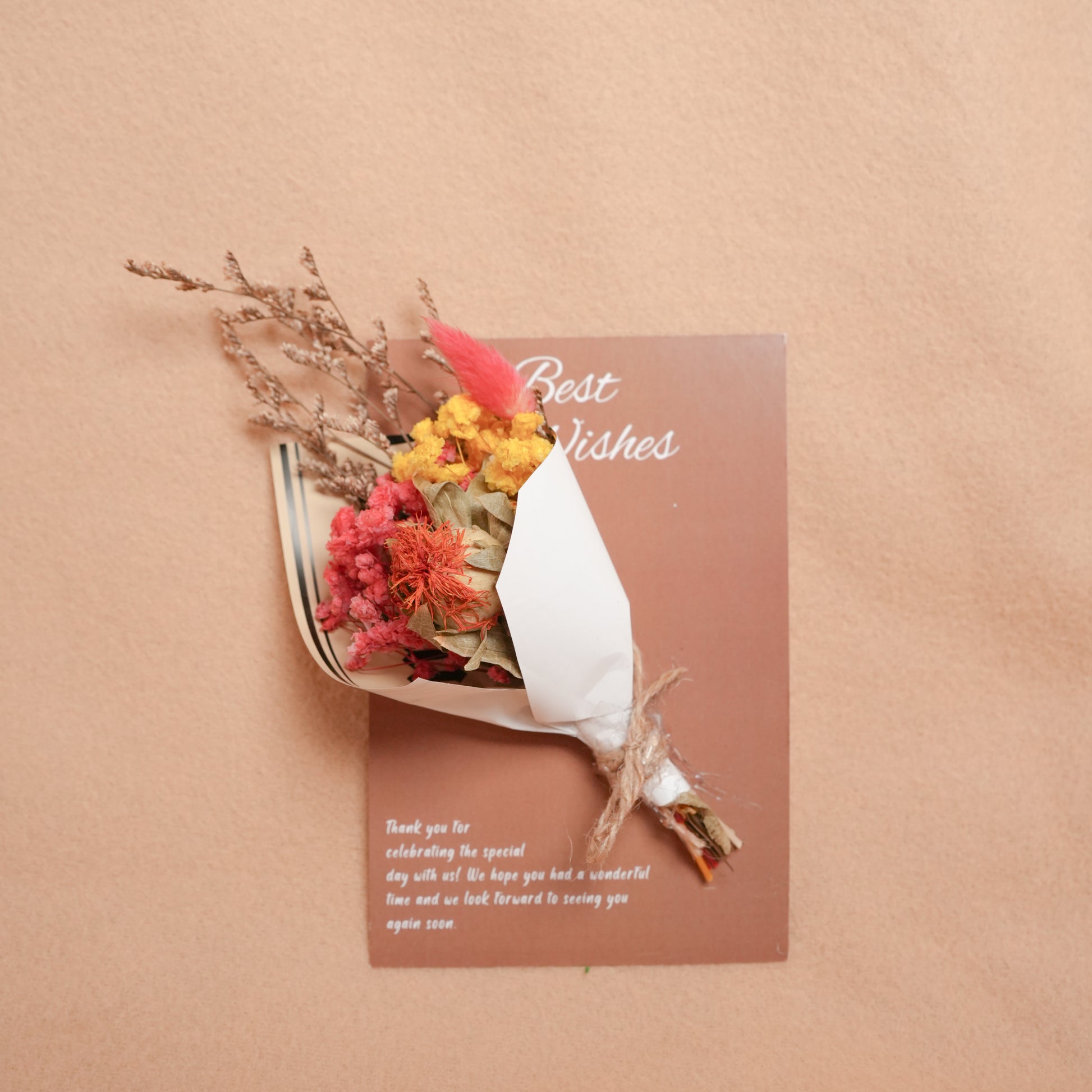 Everlasting Flowers Greeting Card Set of 5 | Dried Flower Greeting Cards - https://artecasa.in/