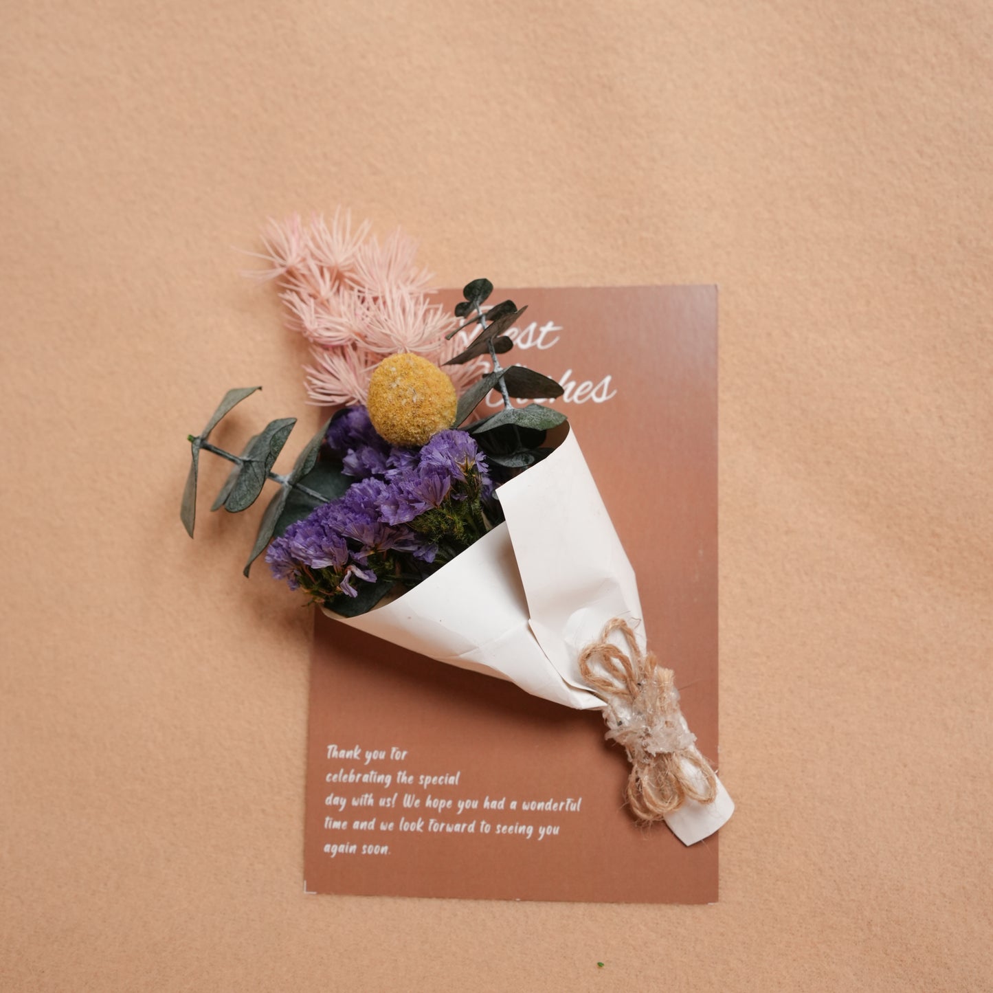 Everlasting Flowers Greeting Card Set of 5 | Dried Flower Greeting Cards - https://artecasa.in/