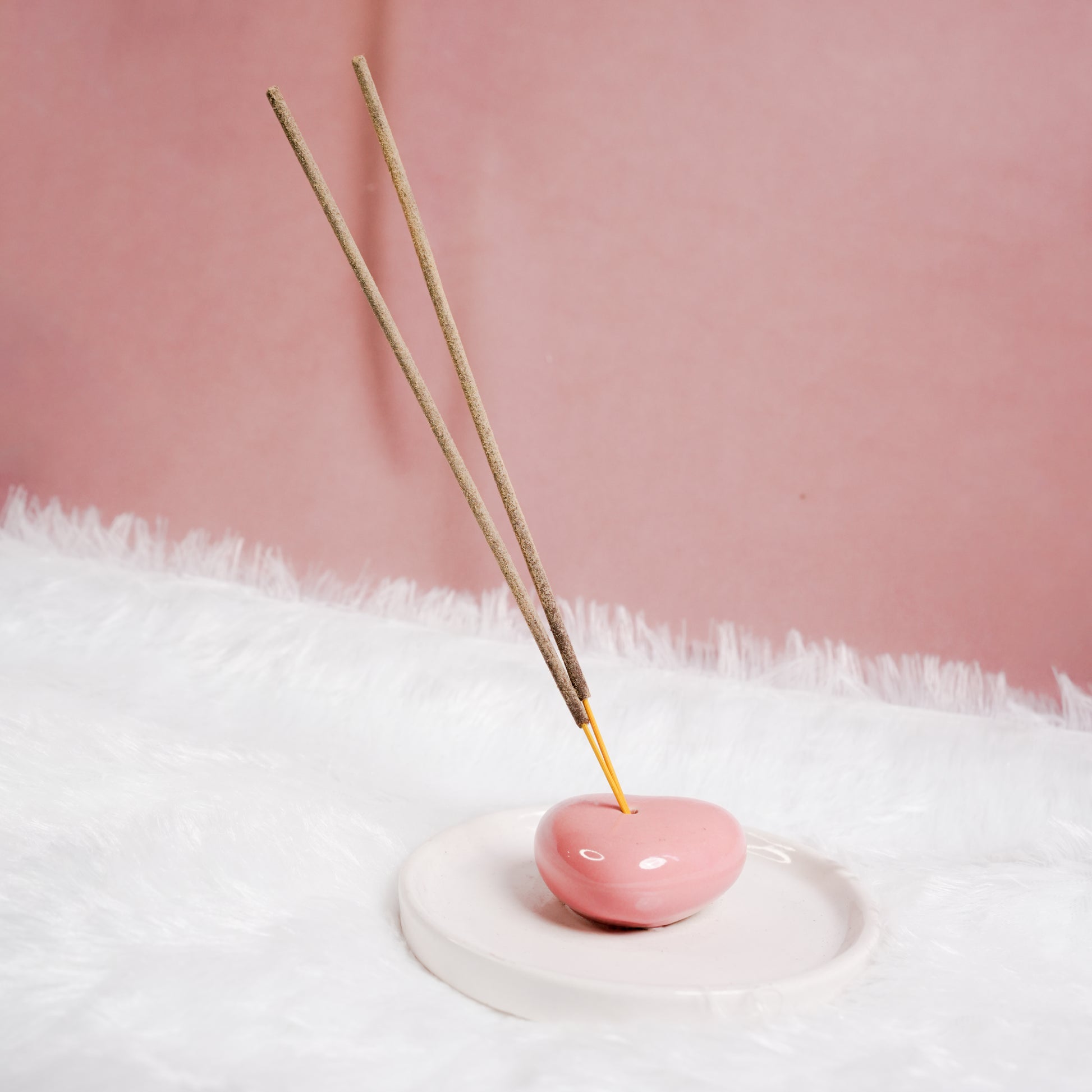 heartglow agarbati stand heart shaped ceramic incense holder