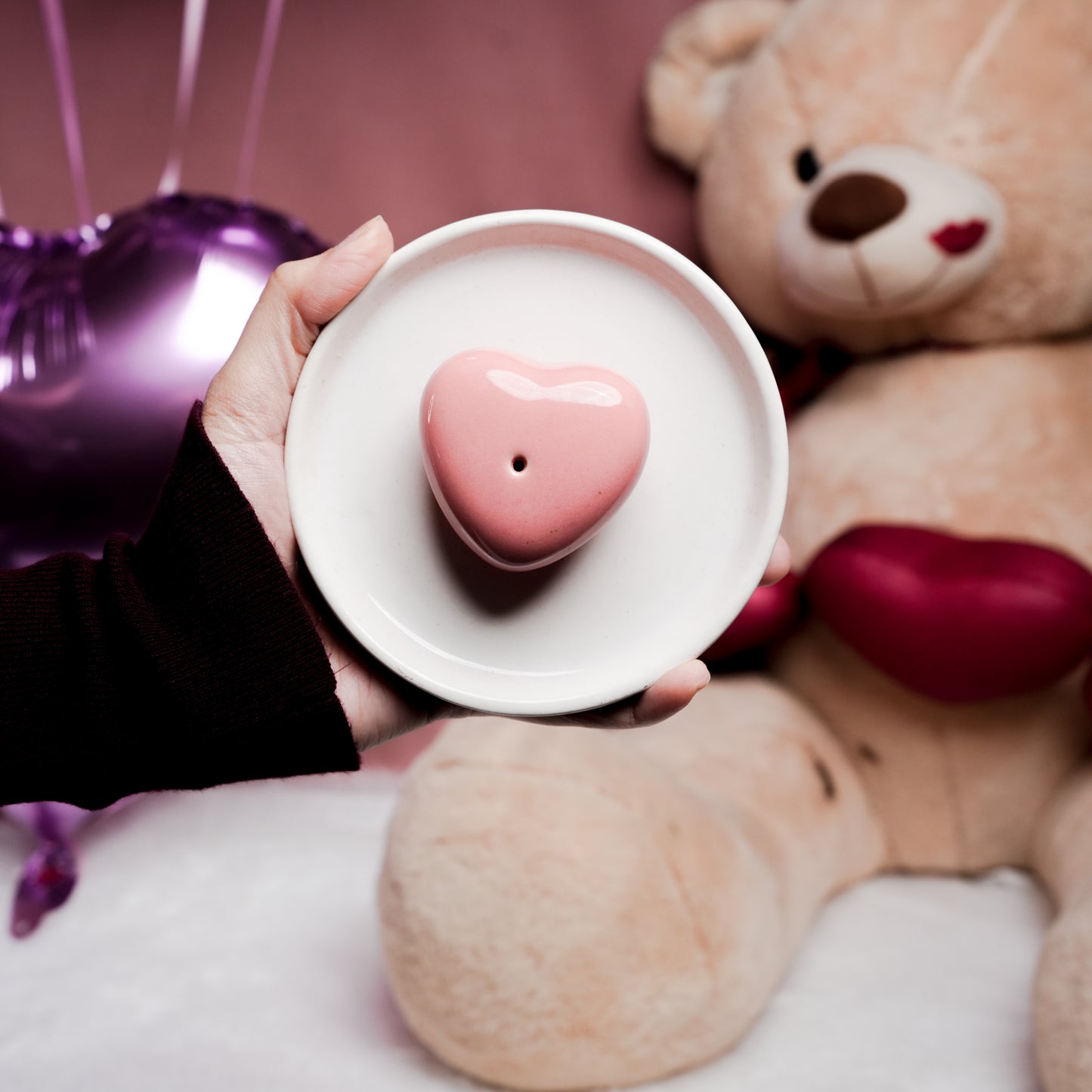 heartglow agarbati stand heart shaped ceramic incense holder