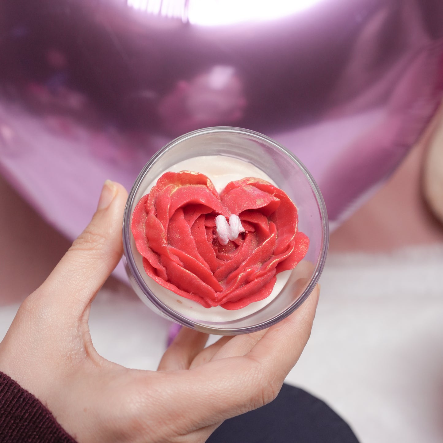 ruby heart candle romantic valentine gift by artecasa