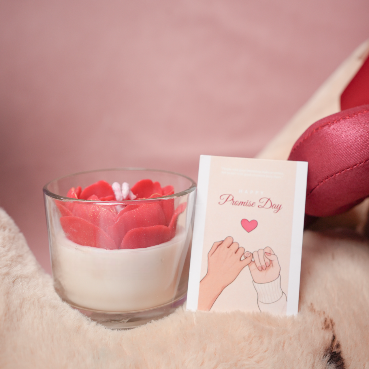 ruby heart candle romantic valentine gift by artecasa