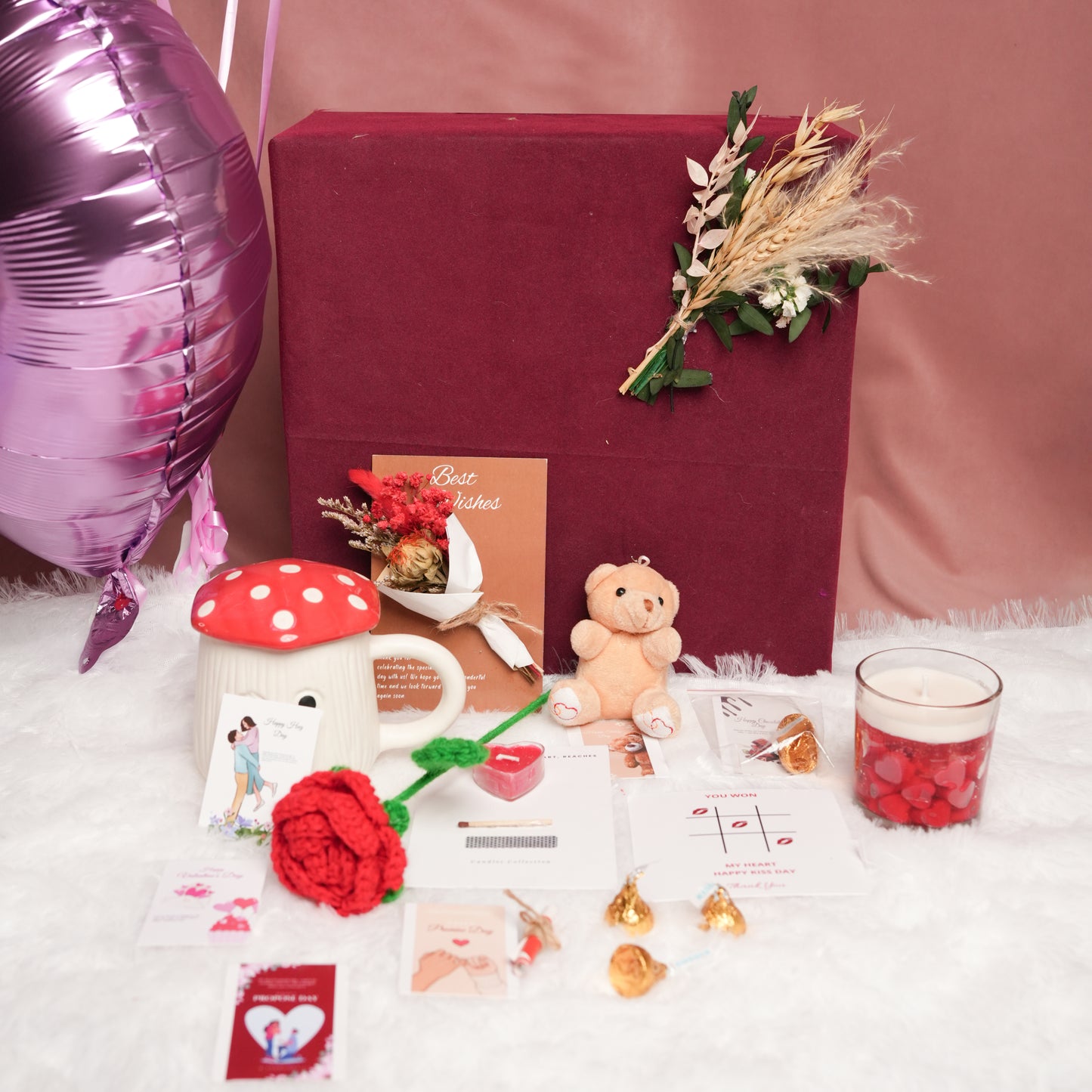 Perfect Valentine Gift Box – 7 Days of Love Hamper (Set of 8) | ArteCasa