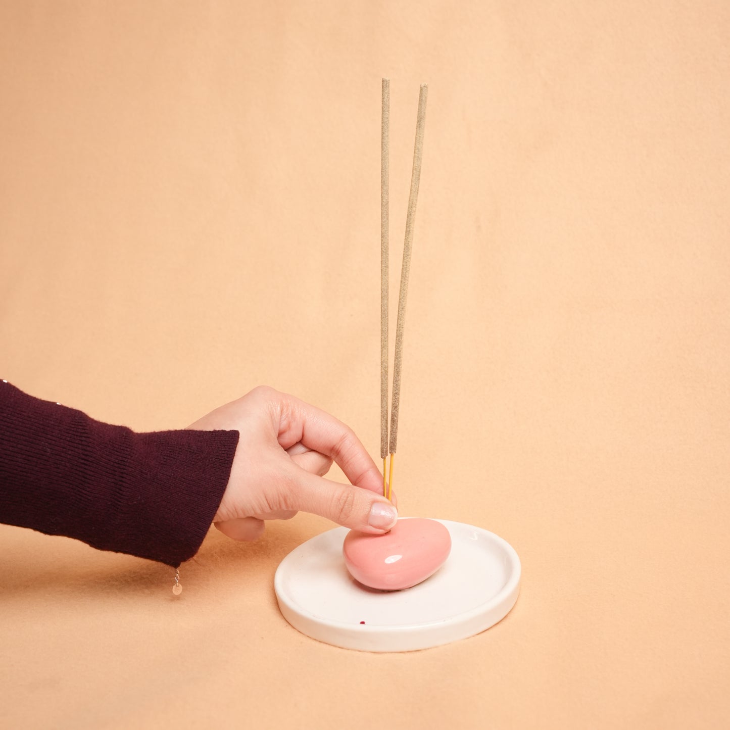 heartglow agarbati stand heart shaped ceramic incense holder