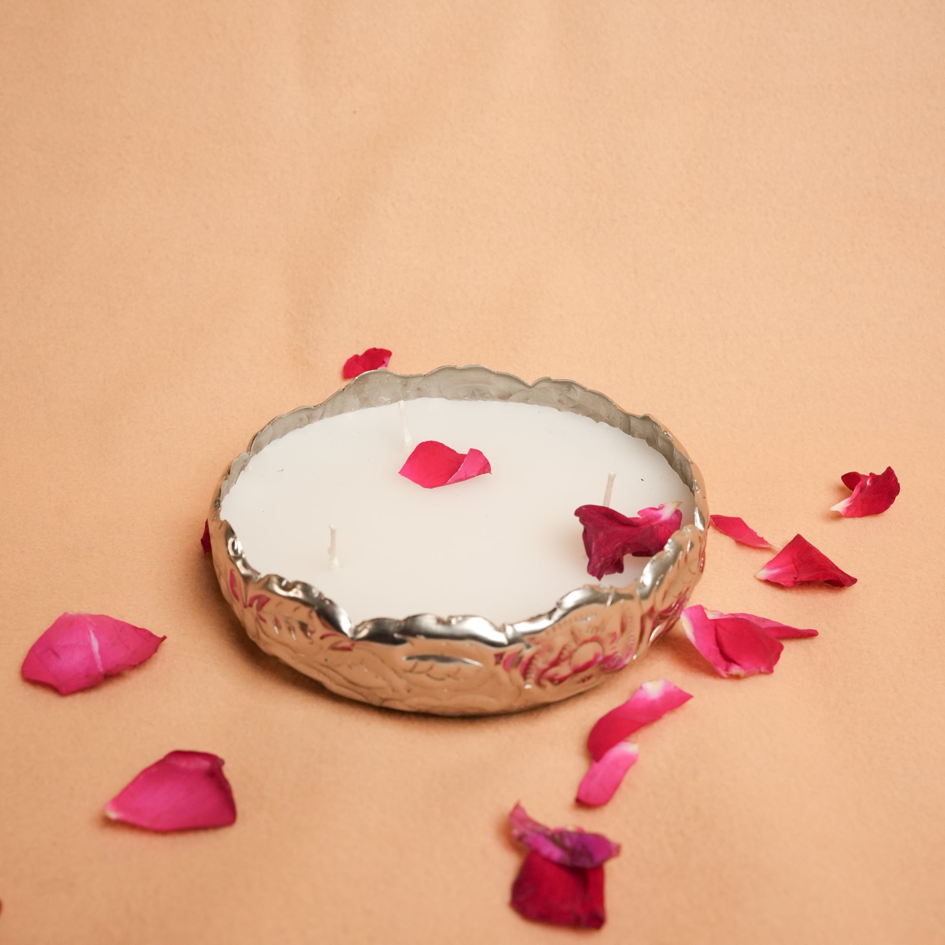 chandi urli silver candle festive home decor by artecasa