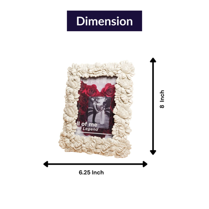 White Artisan Frame – Handcrafted Ceramic Photo Frame | Artecasa