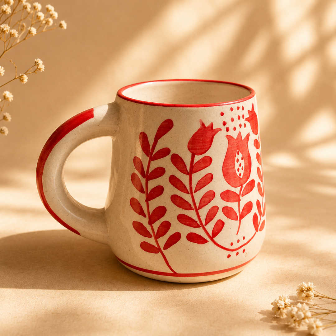 Rustic Ruby Jute Gift Basket | Red Mug & Shubh Labh Festive Hamper