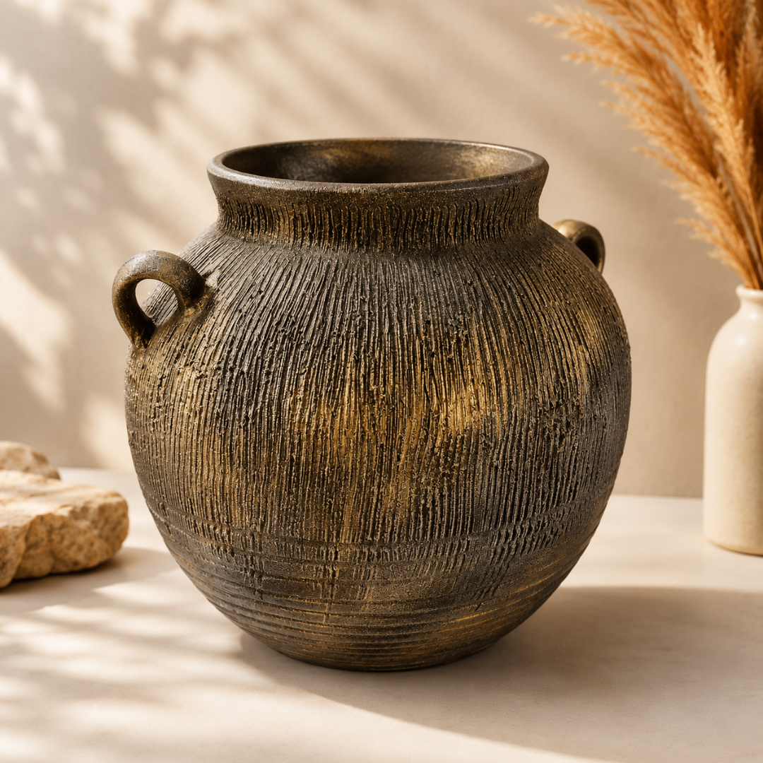 Noir Gold Heritage Matka Vase