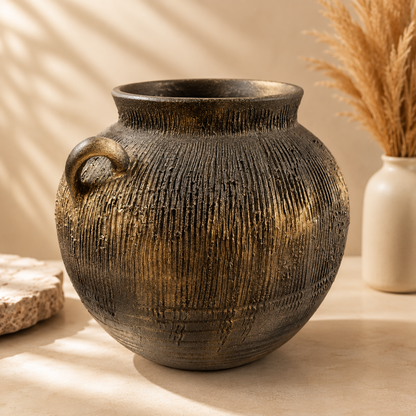 Noir Gold Heritage Matka Vase