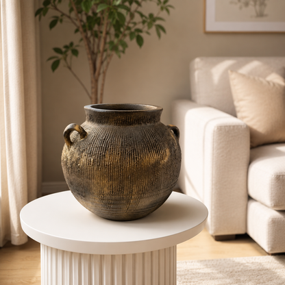 Noir Gold Heritage Matka Vase