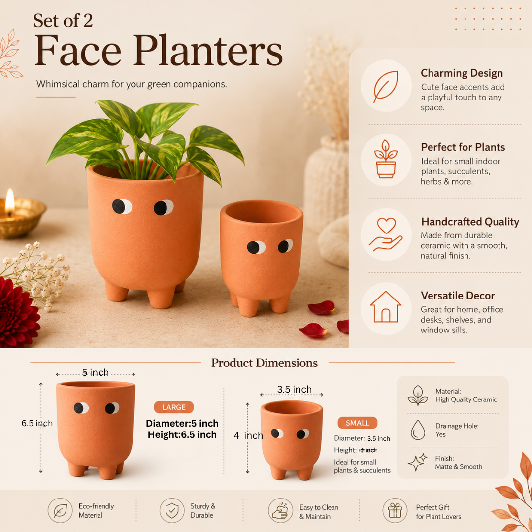 Amber Muse Face Planter Set of 2