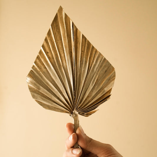 Golden Silver dual tone palm leaves
