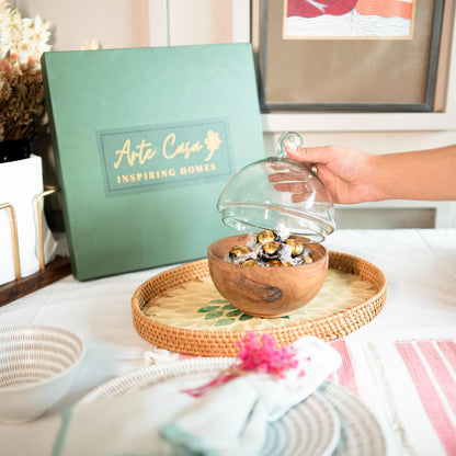 Chic glass dome server