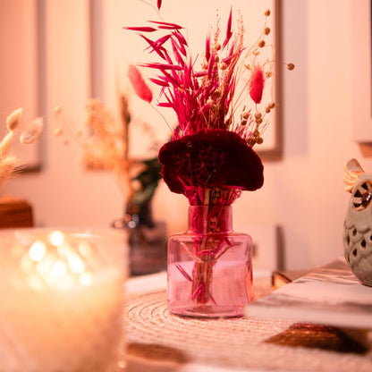 petal pink charm vase with bunch
