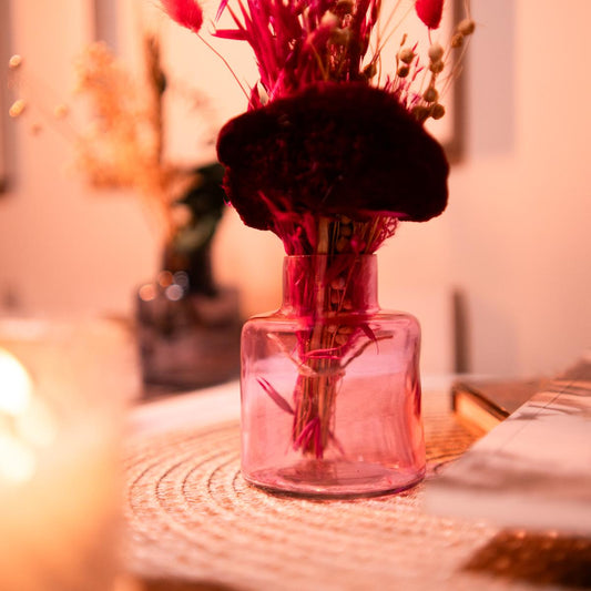 petal pink charm vase with bunch