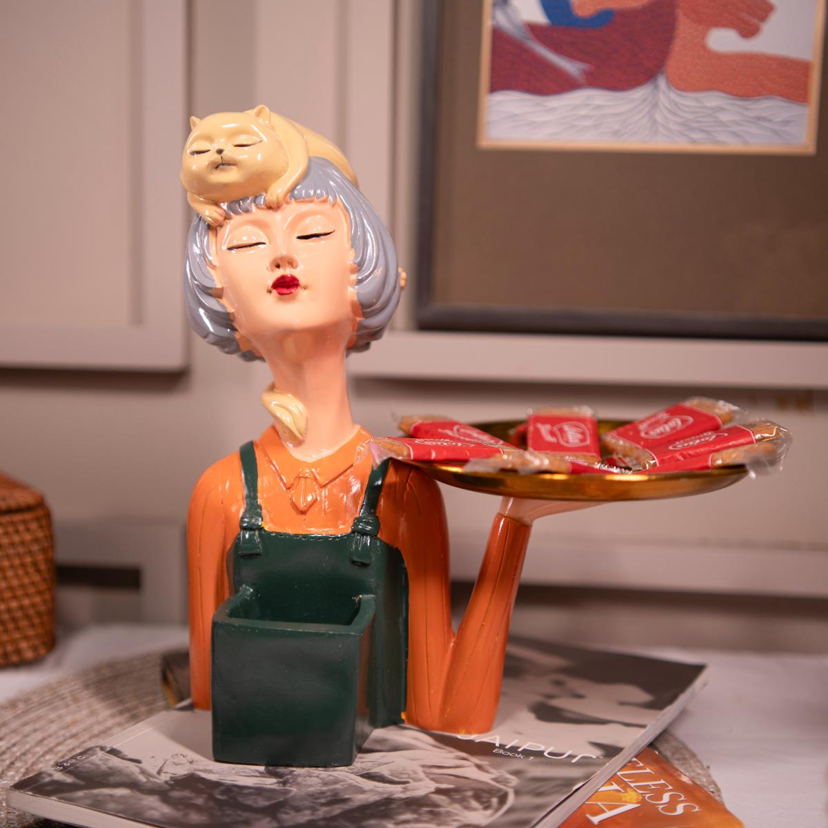 glamorous serving girl