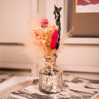 Silver blossom charm with bunch