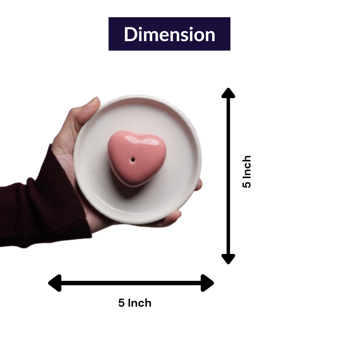 heartglow agarbati stand heart shaped ceramic incense holder