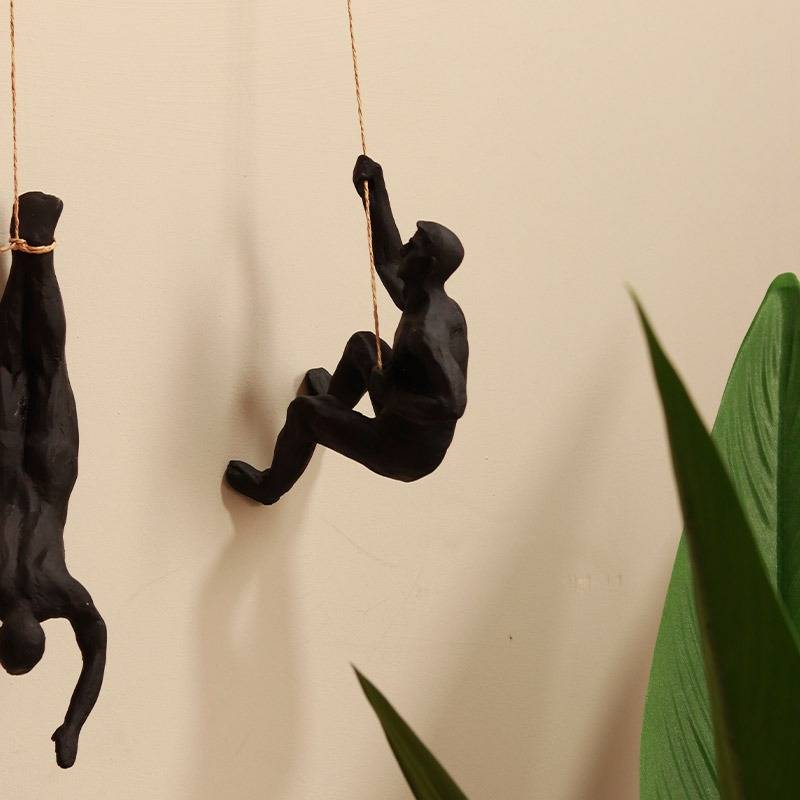 The Climbing crew Wall Hanging (Set of 3)-Black