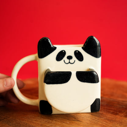Panda biscuit pocket mug for tea and coffee