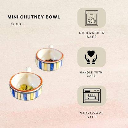 Mini chutney bowl set of 2 with handle - https://artecasa.in/