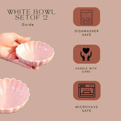 Dessert Bowl set of 2 -Pink - https://artecasa.in/