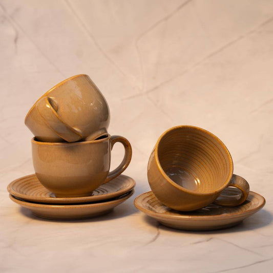 Beige Bloom Tea set - https://artecasa.in/