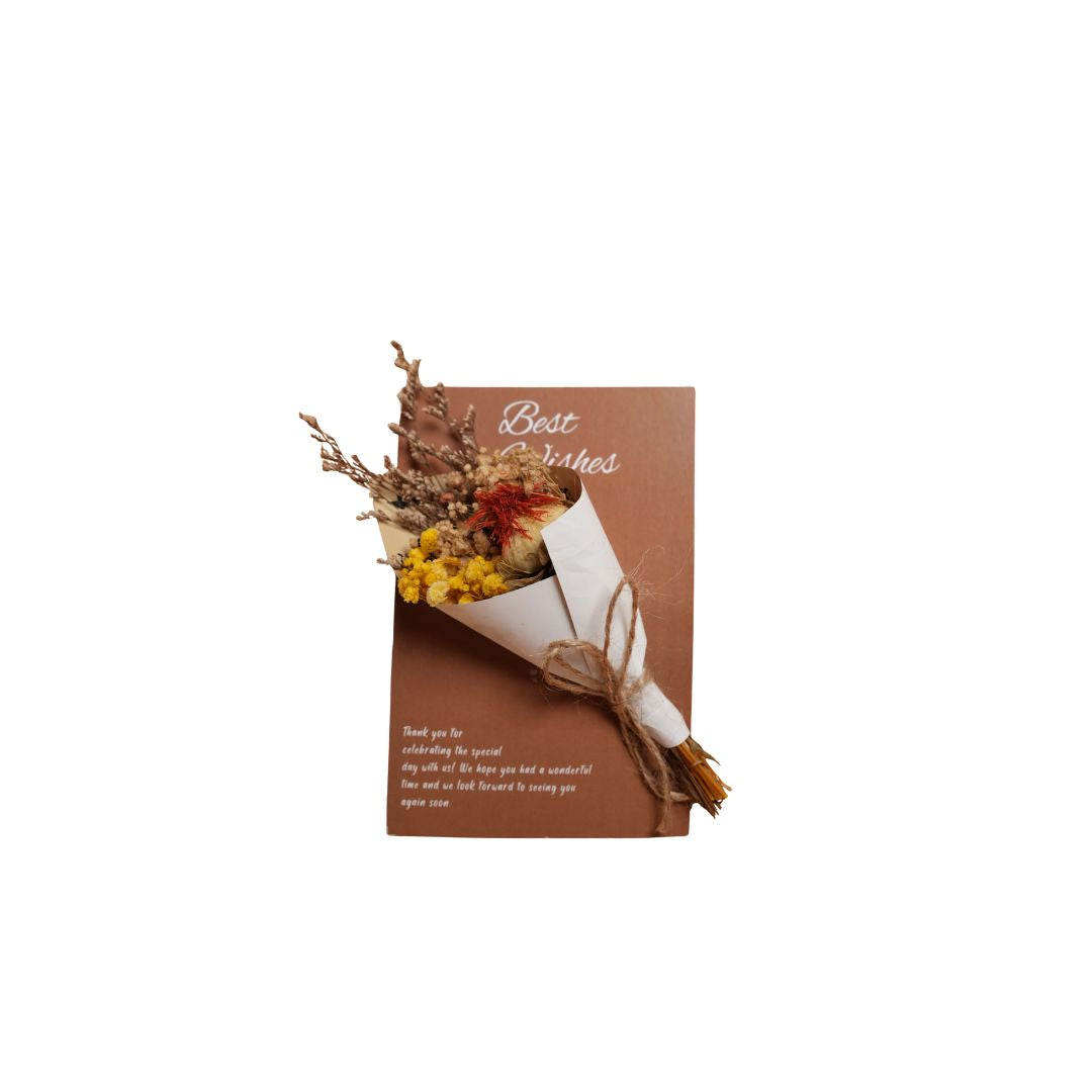 everlasting flowers greeting card set with dried flowers