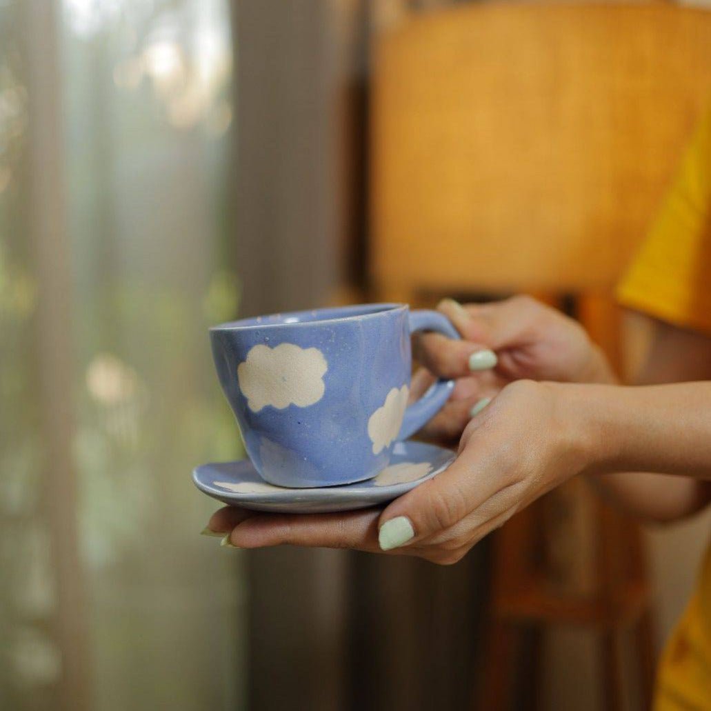 Cloud Cup and saucer set of 2