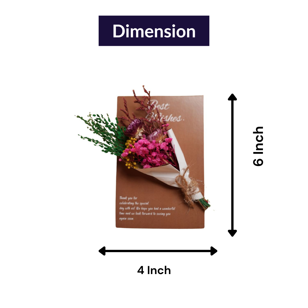everlasting flowers greeting card set with dried flowers