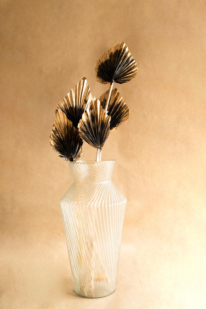 Close-up of Golden Black Palm Spears Dried Decor