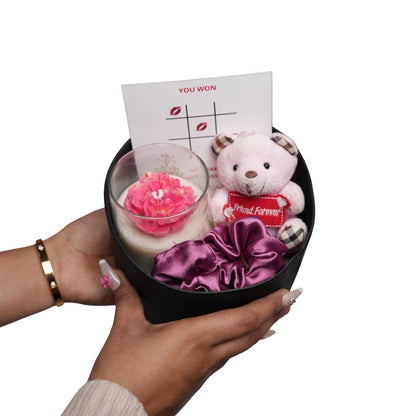 forever yours gift box valentine candle teddy love hamper